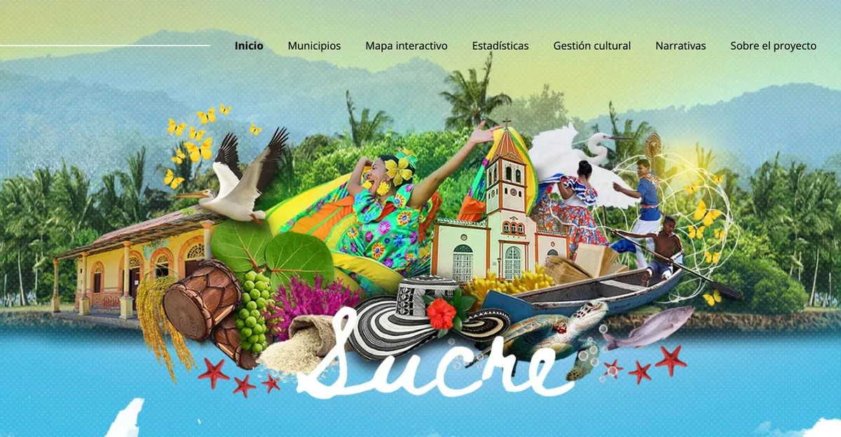 Screenshot of the Sucre Cultural Map site