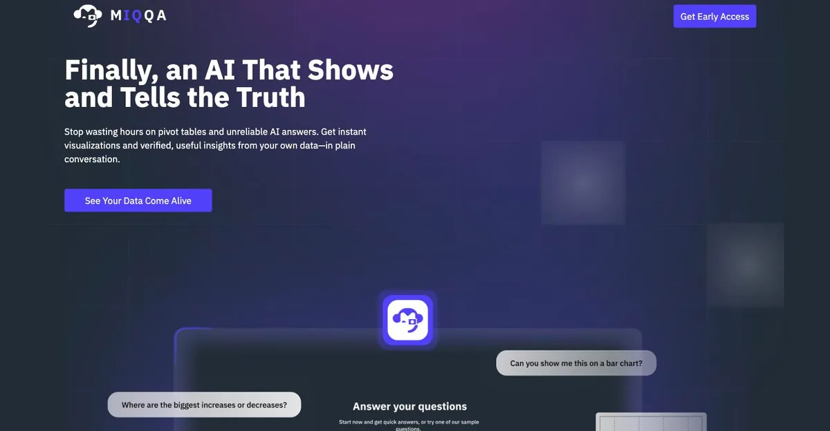 Screenshot of the Miqqa site