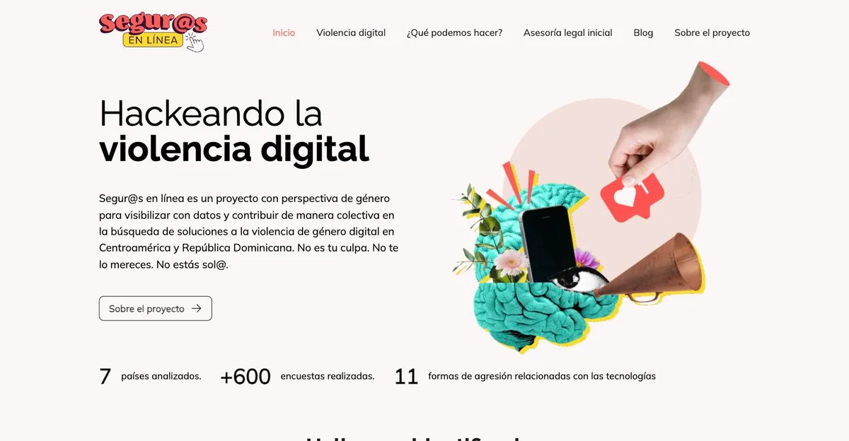 Screenshot of the Segur@s En Línea site